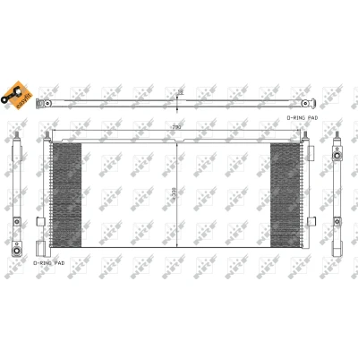 Bilde av NRF EASY FIT 35892 Kondensator med tetningsring 14,4 Aluminium 790