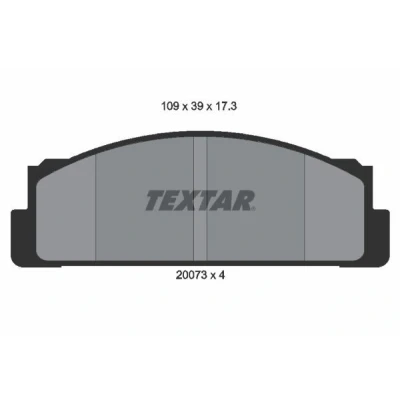 Bilde av TEXTAR 2007304 Bremseklosser ikke klargjort for slitasjeindikator MERCEDES BENZ: S Klasse Sedan, FIAT: Panda I Hatchback