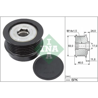 Bilde av INA 535 0355 10 Frihjul Dynamo spesialverktøy nødvendig for montering CHRYSLER: VOYAGER 4