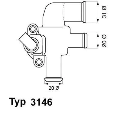Bilde av WAHLER 3146.90D Termostat 90 med tetning, temperaturgiver SMART: Fortwo II Coupé, I Coupé