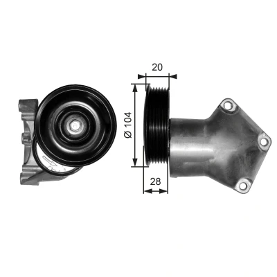 Bilde av GATES FleetRunner Micro V Kit T38202 Strammerull