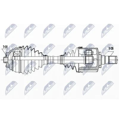 Bilde av Drivaksel, Framaksel venstre, bmw,mini, 31608611939, 31608643375