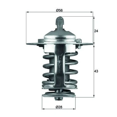 Bilde av MAHLE ORIGINAL TX 70 82 Termostat 56 uten pakning MITSUBISHI: PAJERO 3, L200 III Pick up, L400 Van, TOYOTA: Avensis Stasjonsvogn