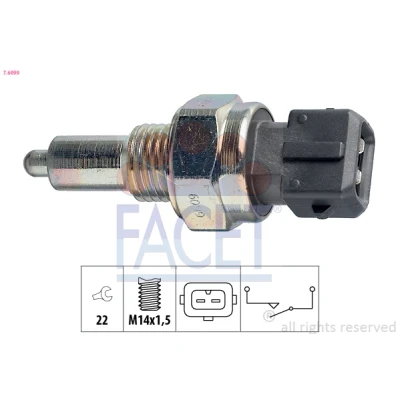 Bilde av FACET 7.6099 Bryter, ryggelys Made in Italy OE Equivalent AUDI: A6 C5 Sedan, Allroad C5, 100 C4 Avant, PEUGEOT: Expert I Van, Boxer Minibuss