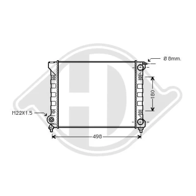 Bilde av DIEDERICHS DCM3378 Radiator 430 320 34 Climate VOLKSWAGEN: GOLF 1, Jetta 2, 2