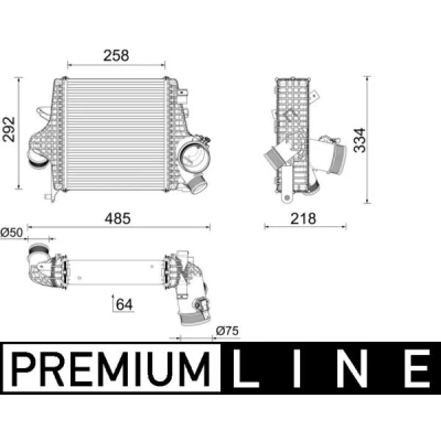Bilde av MAHLE ORIGINAL CI 640 000P Ladeluftkjøler