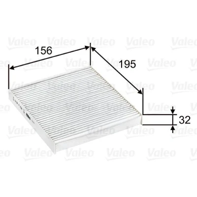Bilde av VALEO CLIMFILTER COMFORT 715637 Kupéfilter Partikkelfilter 156 152 21 DAIHATSU: Sirion II
