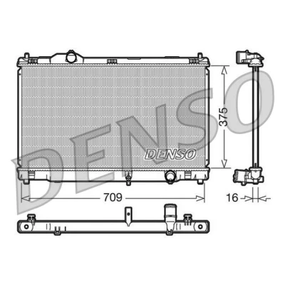 Bilde av DENSO DRM51001 Radiator Aluminium 375 709 16