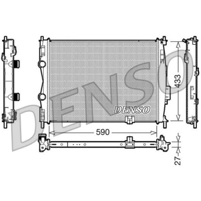 Bilde av DENSO DRM46019 Radiator Aluminium 590 433 27 NISSAN: Qashqai / Qashqai+2 I