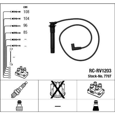 Bilde av NGK 7707 Pluggledninger 4