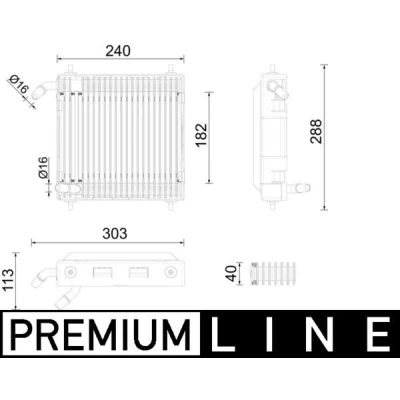 Bilde av MAHLE ORIGINAL CLC 291 000P Oljekjøler