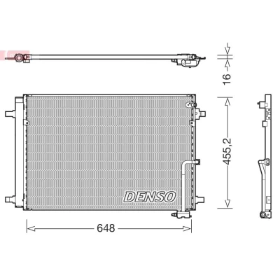 Bilde av DENSO DCN02042 Kondensator med tørker 648x440x16 R 134a 648 AUDI: A8 D4