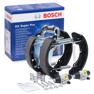 Bilde av BOSCH 0 204 114 546 bremsesett, trommebremse med tilbehør, hjulsylinder brems VOLKSWAGEN: Polo IV Hatchback, GOLF 2, Jetta AUDI: A2