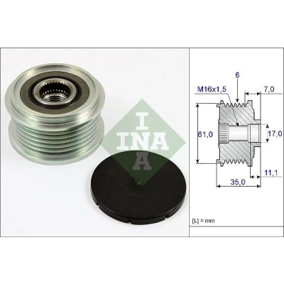 Bilde av INA 535 0022 10 Frihjul Dynamo spesialverktøy nødvendig for montering VOLKSWAGEN: Passat B5 GP Stasjonsvogn, FIAT: Ducato III Minibuss