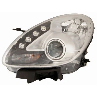 Bilde av ABAKUS 667 1118RMLDEM1 Frontlykter høyre H7, LED, H1 krom transparent med motor for høydejustering hovedlys PX26d, P14.5s