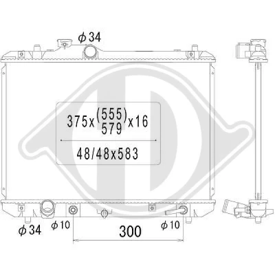 Bilde av DIEDERICHS DCM3108 Radiator Aluminium 375 555 16 Climate