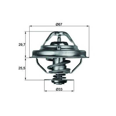 Bilde av MAHLE ORIGINAL TX 38 88D Termostat 88 67 med tetning BMW: 3 Sedan, Touring, Compact
