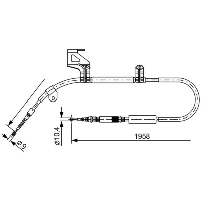 Bilde av BOSCH 1 987 477 603 Bremsekabel 1958 AUDI: A6 C5 Sedan, Avant