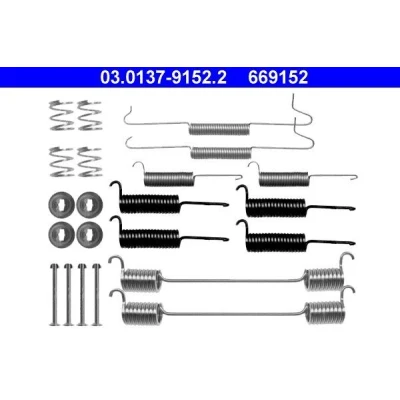 Bilde av ATE 03.0137 9152.2 Tilbehørsett, bremsesko VOLKSWAGEN: TRANSPORTER 3 Bus, LT 28 35 I Flatvogn lastebil / Chassis