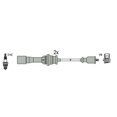 Bilde av HITACHI 134953 Pluggledninger MAZDA: 323 F 6
