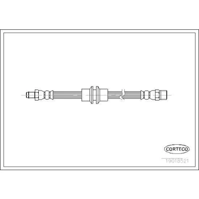 Bilde av CORTECO 19018521 Bremseslange framaksel 485
