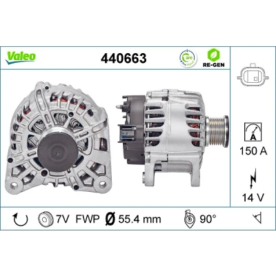 Bilde av VALEO 440663 Dynamo 14V 150A NISSAN: Qashqai 2, X Trail