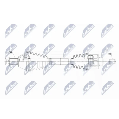 Bilde av NTY NPW VW 073 Drivaksel framaksel venstre VOLKSWAGEN: Polo V Hatchback