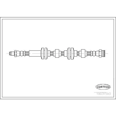 Bilde av CORTECO 19031593 Bremseslange framaksel 550