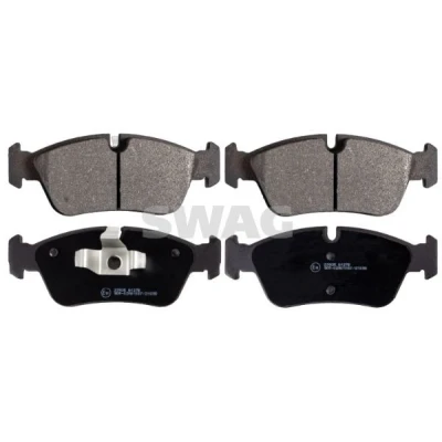 Bilde av SWAG 20 91 6531 Bremseklosser framaksel klargjort for slitasjeindikator med kolbleklips BMW: 3 Sedan, 1 Hatchback