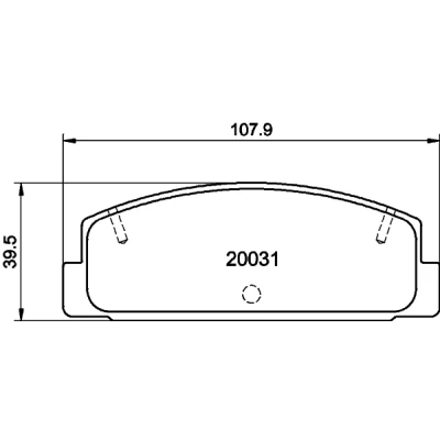 Bilde av HELLA 8DB 355 016 761 Bremseklosser ikke klargjort for slitasjeindikator MAZDA: 323 F 6, RX 7 III, 626 V Hatchback