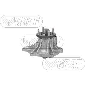 Bilde av GRAF PA1437 Vannpumpe med tetning mekanisk stålplate for vifteremdrift TOYOTA: HIACE 4 Kasten, Land Cruiser Prado 120, HILUX 3 Pick up