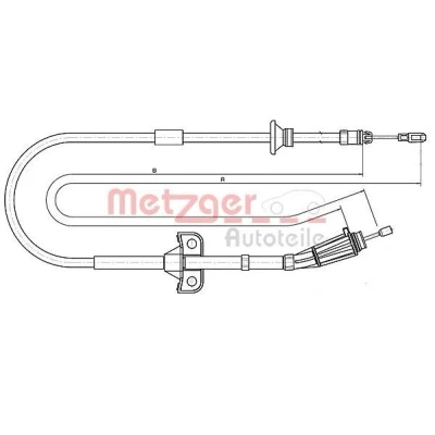 Bilde av METZGER 10.8189 Bremsekabel bakre venstre 2160/2087 COFLE VOLVO: XC90 I, XC70 I Cross Country