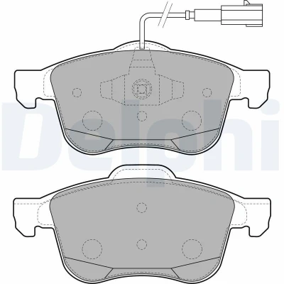 Bilde av DELPHI LP2241 Bremseklosser inkl. slitasjevarselkontakt med antihyle blikk uten tilbehør ALFA ROMEO: Giulietta Hatchback