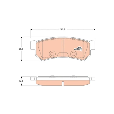 Bilde av TRW COTEC GDB4178 Bremseklosser ikke klargjort for slitasjeindikator CHEVROLET: Nubira Stasjonsvogn, Lacetti Sedan, Sedan