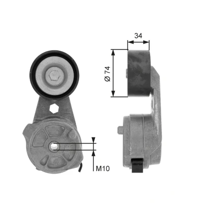 Bilde av GATES T38601 Spennarm Micro V UNIQUE FIT