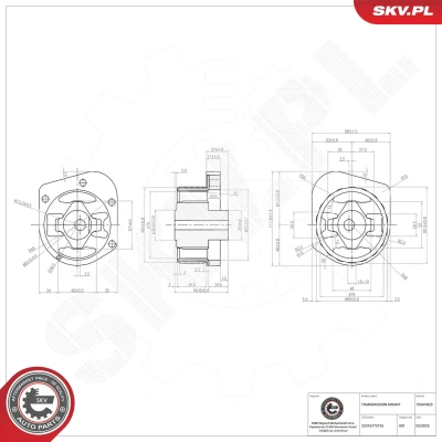 Bilde av Lagring, automatikk, Foran Esen skv 75SKV823 bmw OE 22 31 6 750 858, 773 125, 693