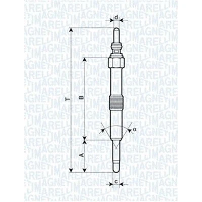 Bilde av MAGNETI MARELLI 062900067304 Glødeplugg 11V 10A M10X1