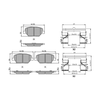 Bilde av FERODO FDB5214 Bremseklosser med akustisk slitasjevarsel OPEL: Insignia B Sports Tourer, Grand Sport