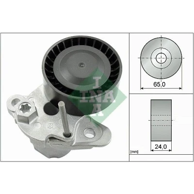 Bilde av INA 534 0480 10 Spennarm, kilerem med ribber VOLKSWAGEN: up! Hatchback, Tiguan I, II, AUDI: A1 Sportback, SKODA: Octavia 3 Combi