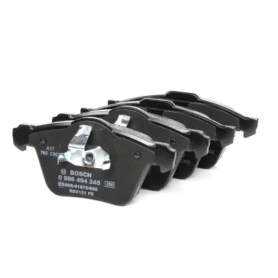 Bilde av BOSCH 0 986 494 245 Bremseklosser Low Metallic med kolbleklips, antihyle blikk VOLVO: V60 I, XC70 II Stasjonsvogn, S60 II, FORD: S Max Mk1