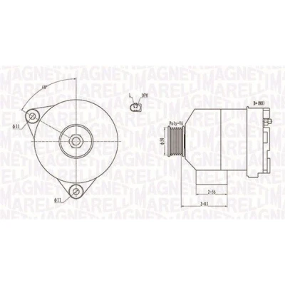 Bilde av MAGNETI MARELLI 063731872010 Dynamo 12V 120A MERCEDES BENZ: E Klasse Sedan, Vito Minibuss, Mixto