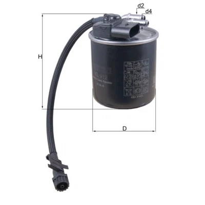 Bilde av Drivstoffilter MAHLE ORIGINAL KL 912