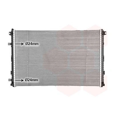 Bilde av VAN WEZEL 03012726 Radiator Aluminium 720 480 26 Kjøleribber loddet