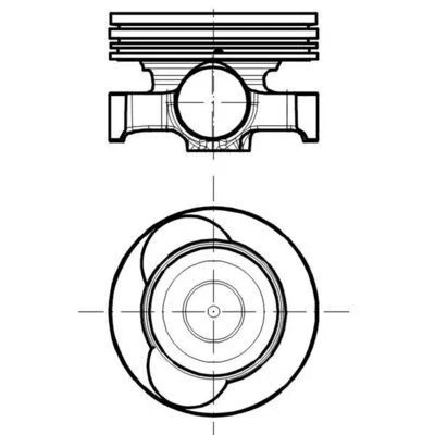 Bilde av MAHLE ORIGINAL 021 PI 00118 100 Motorstempel 76 med kjølekanal