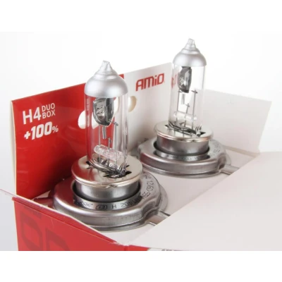 Bilde av AMiO 01402 Lyspære, fjernlys H4 55W P43t Halogen RENAULT: Kangoo I, II Express, I VOLKSWAGEN: TRANSPORTER 4 Bus, Caddy 3