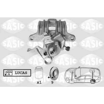 Bilde av SASIC 6506010 Bremsecaliper venstre bakaksel VOLKSWAGEN: Golf 4, Polo IV Hatchback, 4 Variant, AUDI: TT Coupé, A3 Hatchback