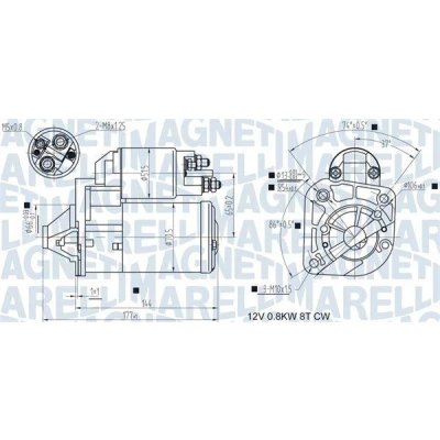 Bilde av MAGNETI MARELLI 063721442010 Starter 12 0,8 8
