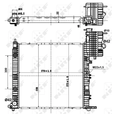 Bilde av Radiator, motorkjøling, mercedes benz vito buss [w638], skåp v klass [638/2], 6385012101, 6385012201,