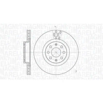Bilde av MAGNETI MARELLI 361302040256 Bremseskiver 284, 284 22 4 60 innvendig ventilert OPEL: Corsa D Hatchback, E Adam