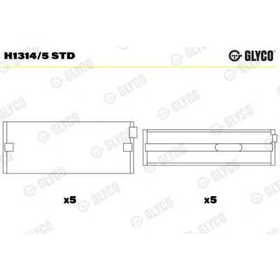 Bilde av GLYCO H1314/5 STD Veivaksellager